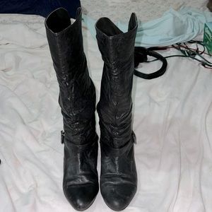 Steve Madden black slouchy boots